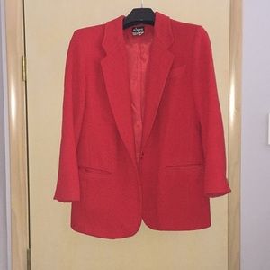 Elana Red Wool Coat